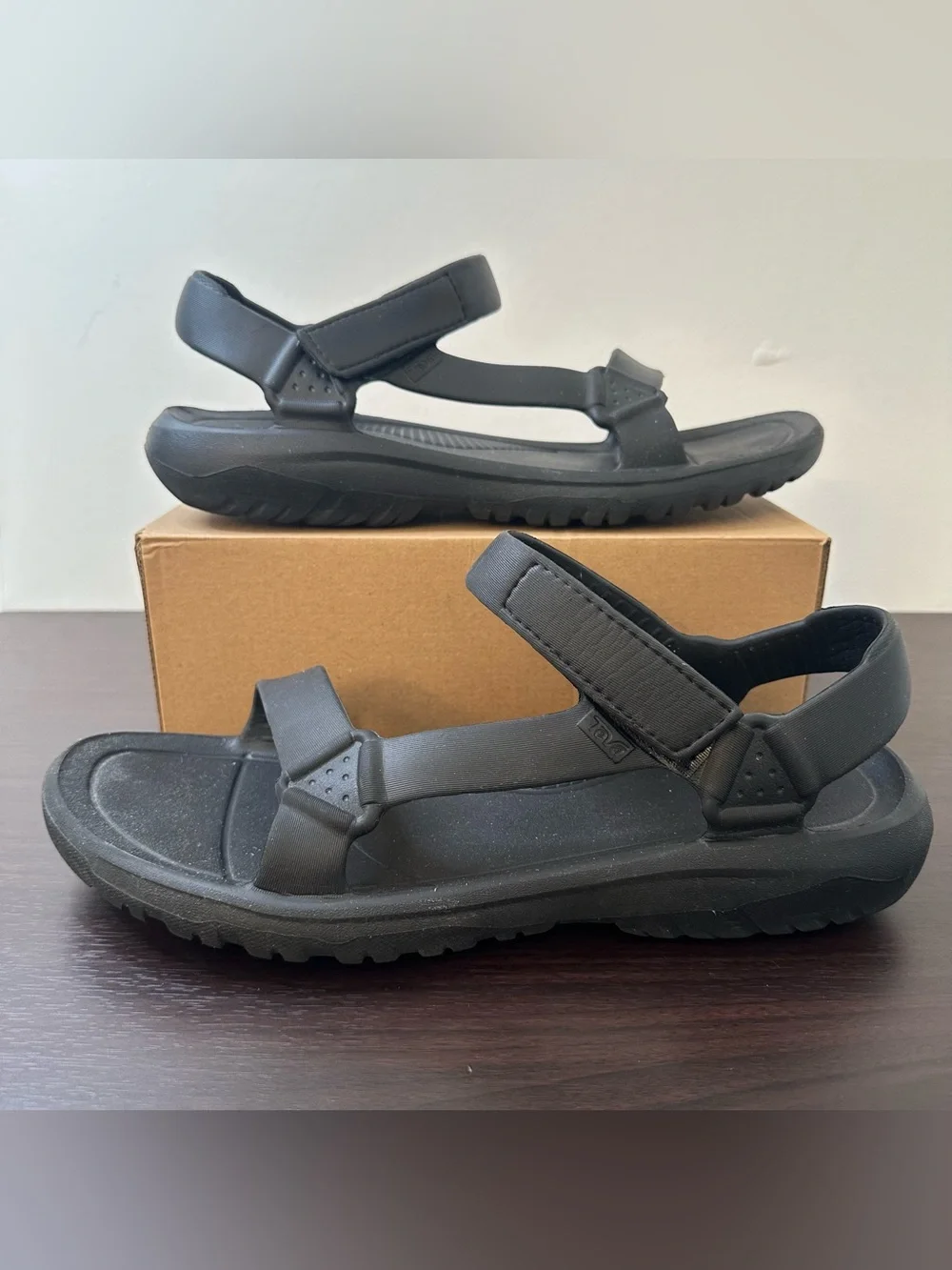 Teva Hurricane Drift Black Men's Sport Sandals Hook & Loop Outdoors Size 13